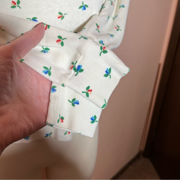 Vintage 60 70 Obermeyer Cottagecore Flower Ski Turtleneck Tee shirt Base Layer - Picture 7 of 16